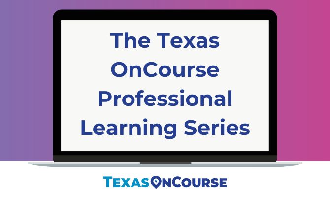 Open laptop screen with Professional Learning Series written across