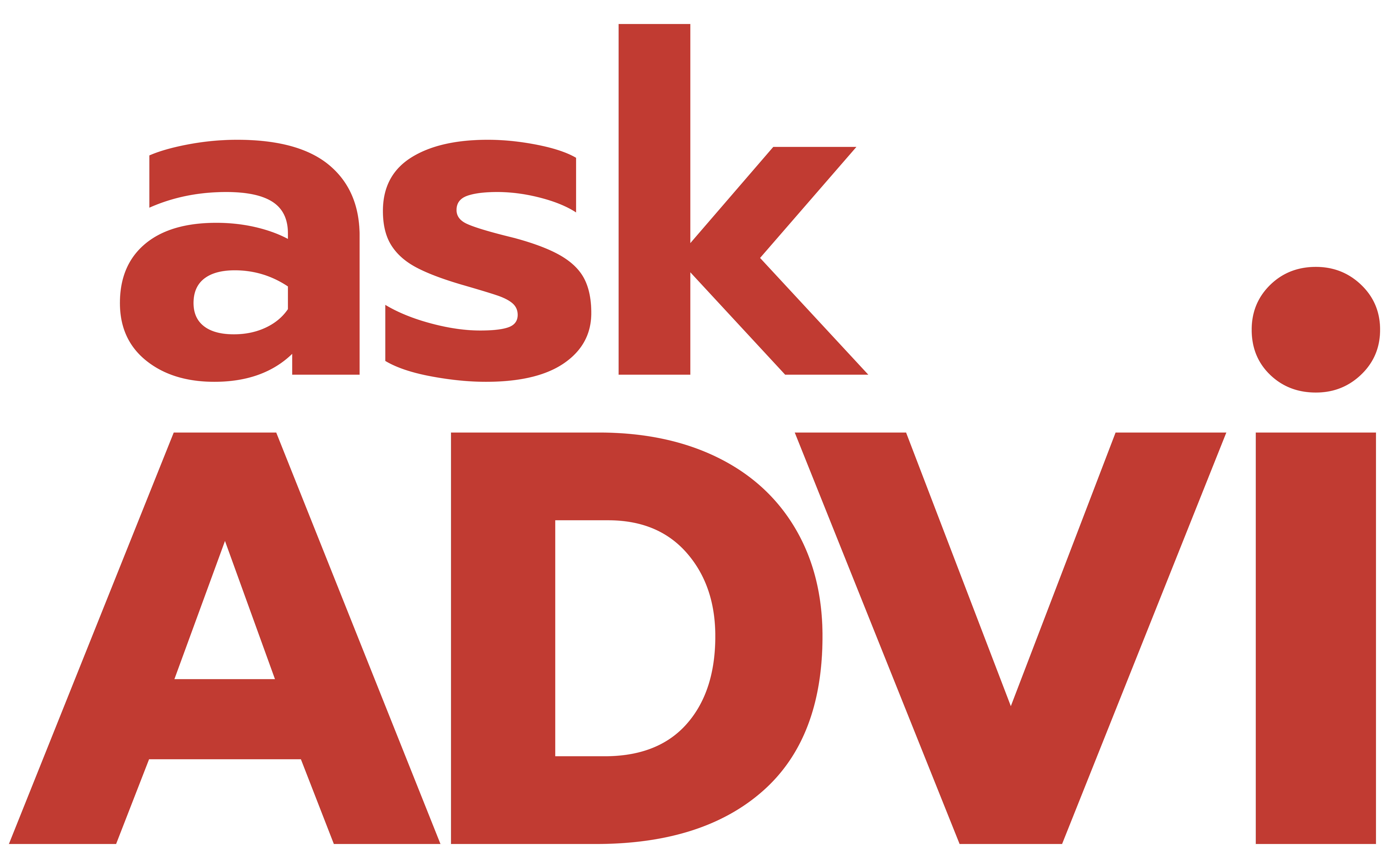 Image of the Ask ADVi logo in red font
